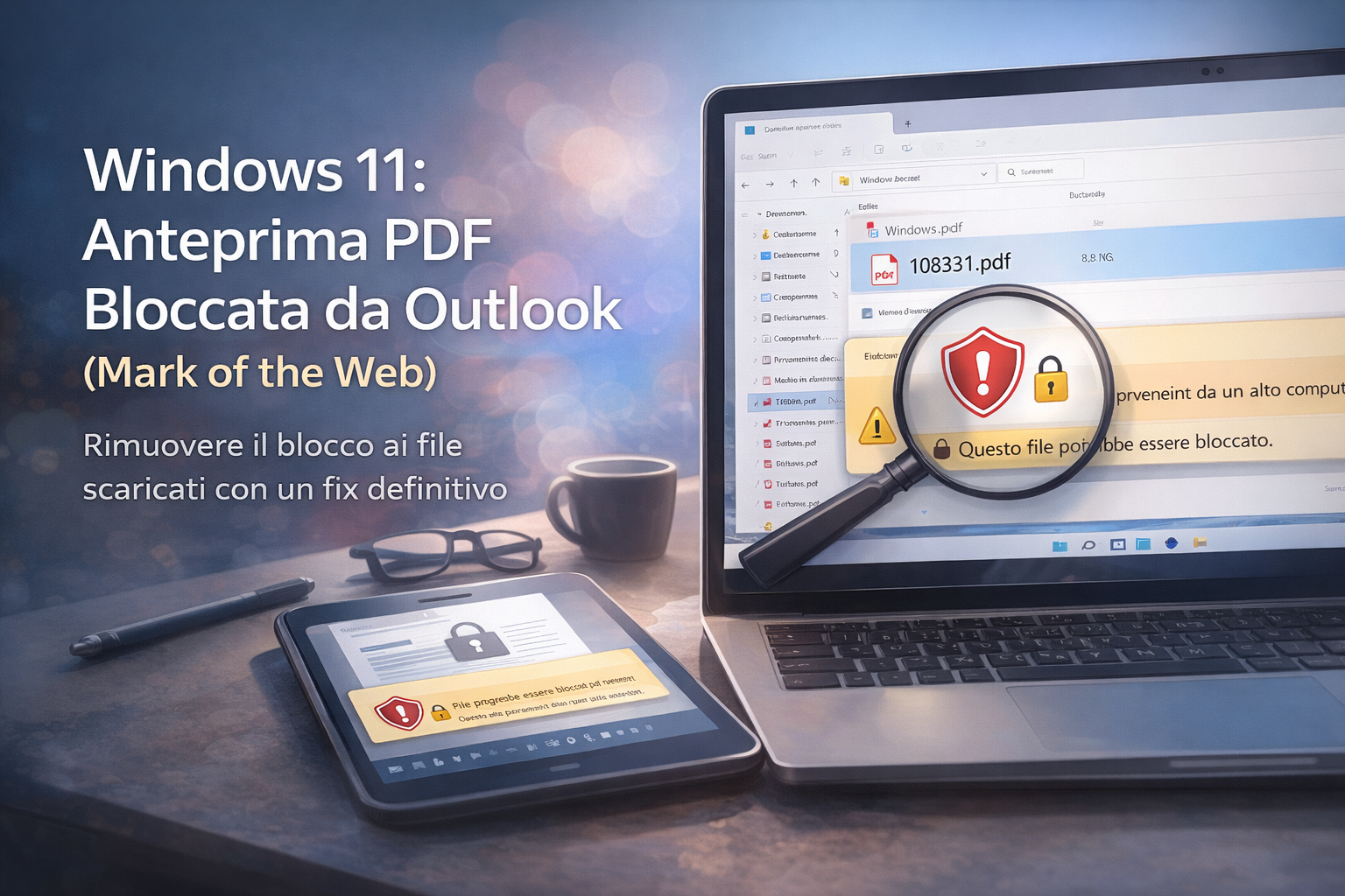 Windows 11: Preview PDF bloccata (Mark of the Web) – Soluzione definitiva